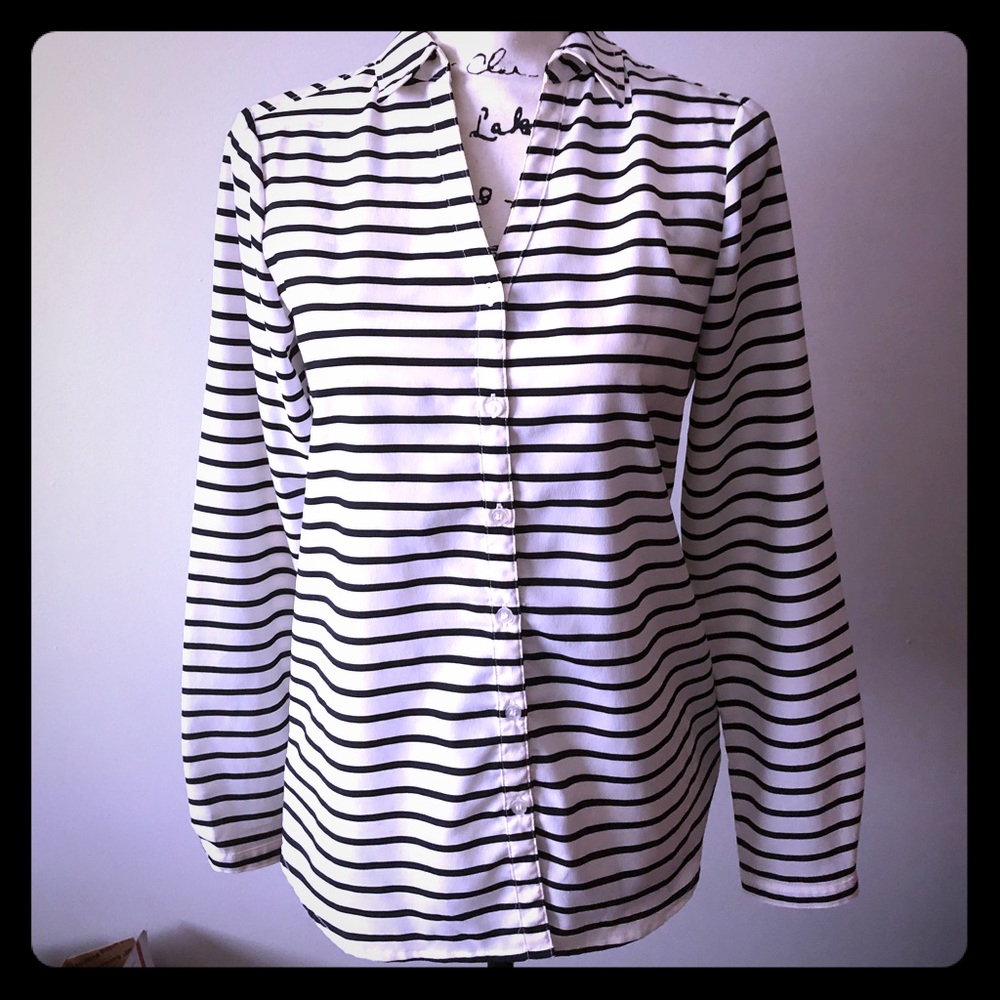 The Limited striped Button down Blouse